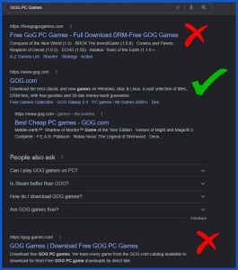 Real GOG PC games website | is it safe 2 gog games website